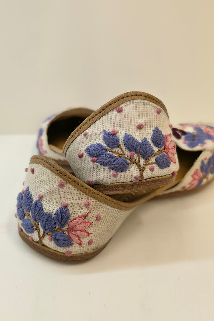 Crewel Leaf - Blush Meadow